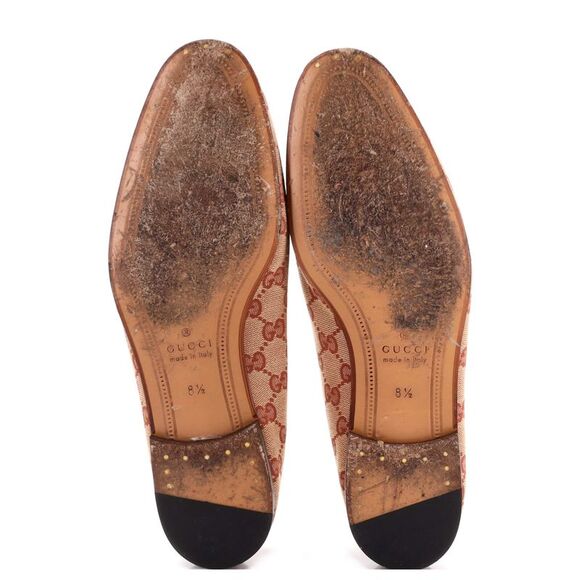 Gucci Women's Jordaan Loafers GG Canvas Brown - Picture 4 of 6